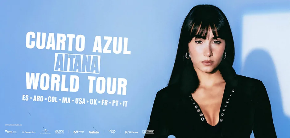 Cartel oficial del Cuarto Azul World Tour de Aitana