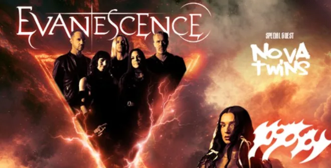 Cartel del concierto de Evanescence con Nova Twins y Poppy