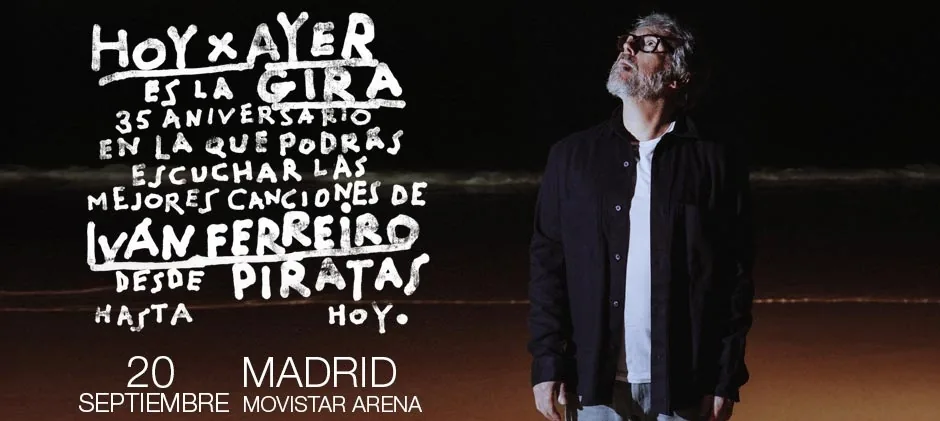 Cartel de la gira Hoy x Ayer de Iván Ferreiro para Madrid