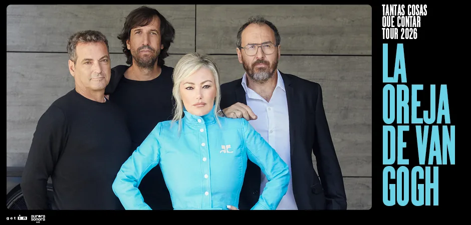 Cartel oficial de la gira Tantas Cosas que Contar de La Oreja de Van Gogh